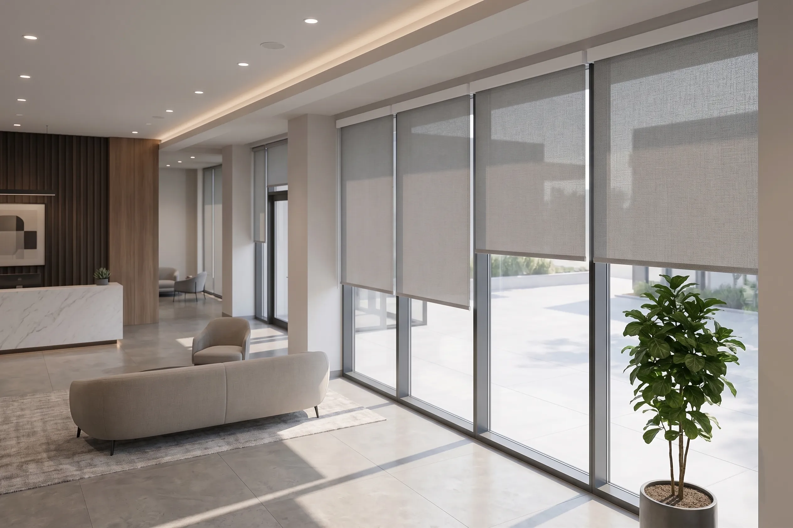 Lobby Screen Shades