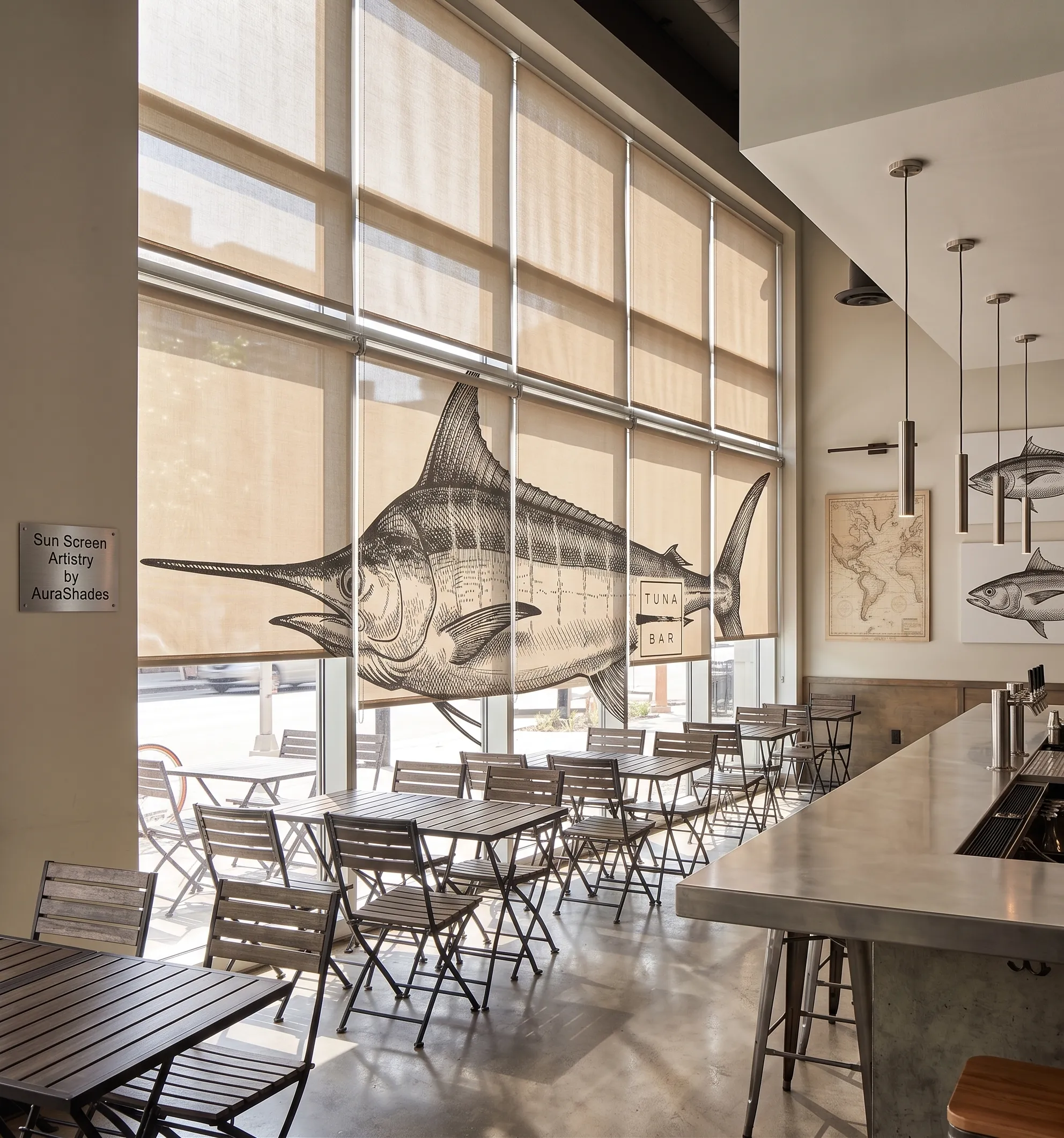 Restaurant Graphic Shades